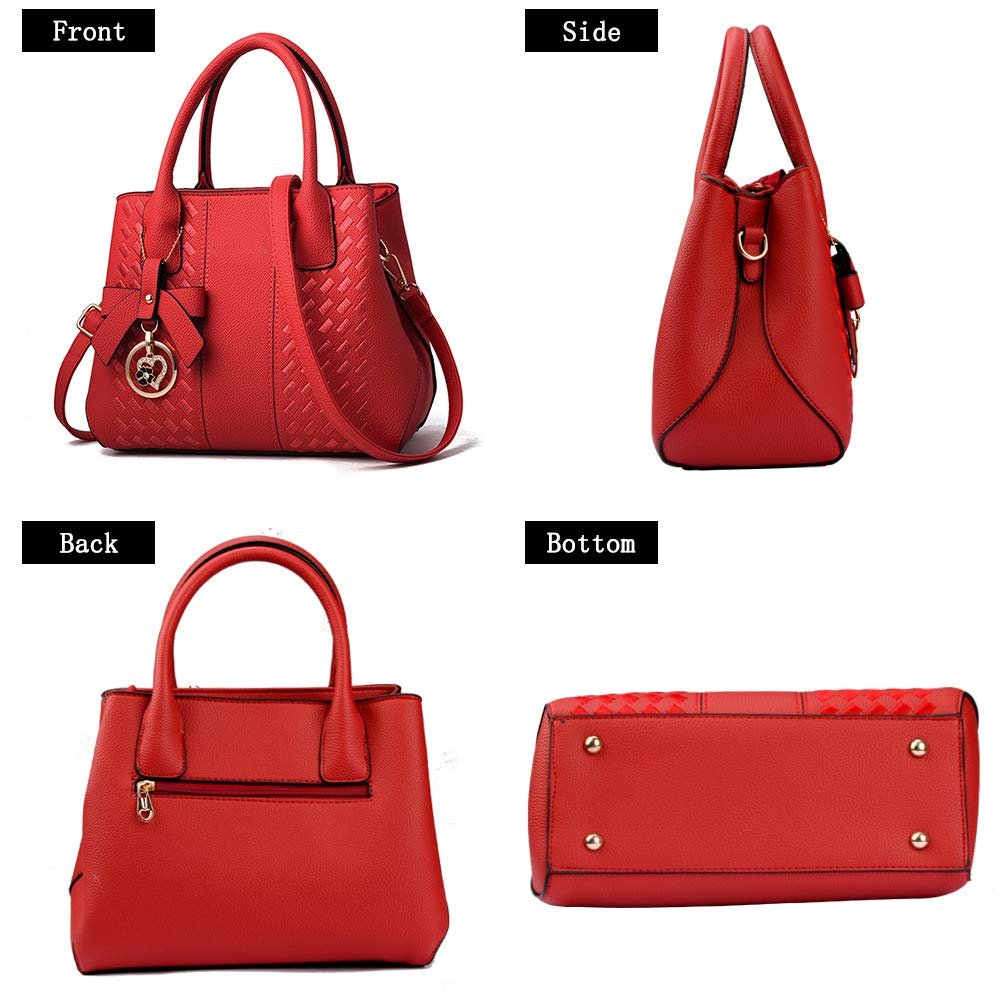 Purses and Handbags for Women Fashion Ladies PU Leather Top Handle Satchel Shoulder Tote Bags