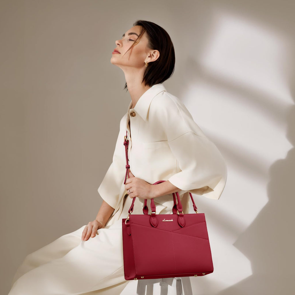 LOVEVOOK Purses for Women,Satchel Handbags Tote Bag, Black Pu Leather Shoulder Crossbody Top Handle Purse with Zipper