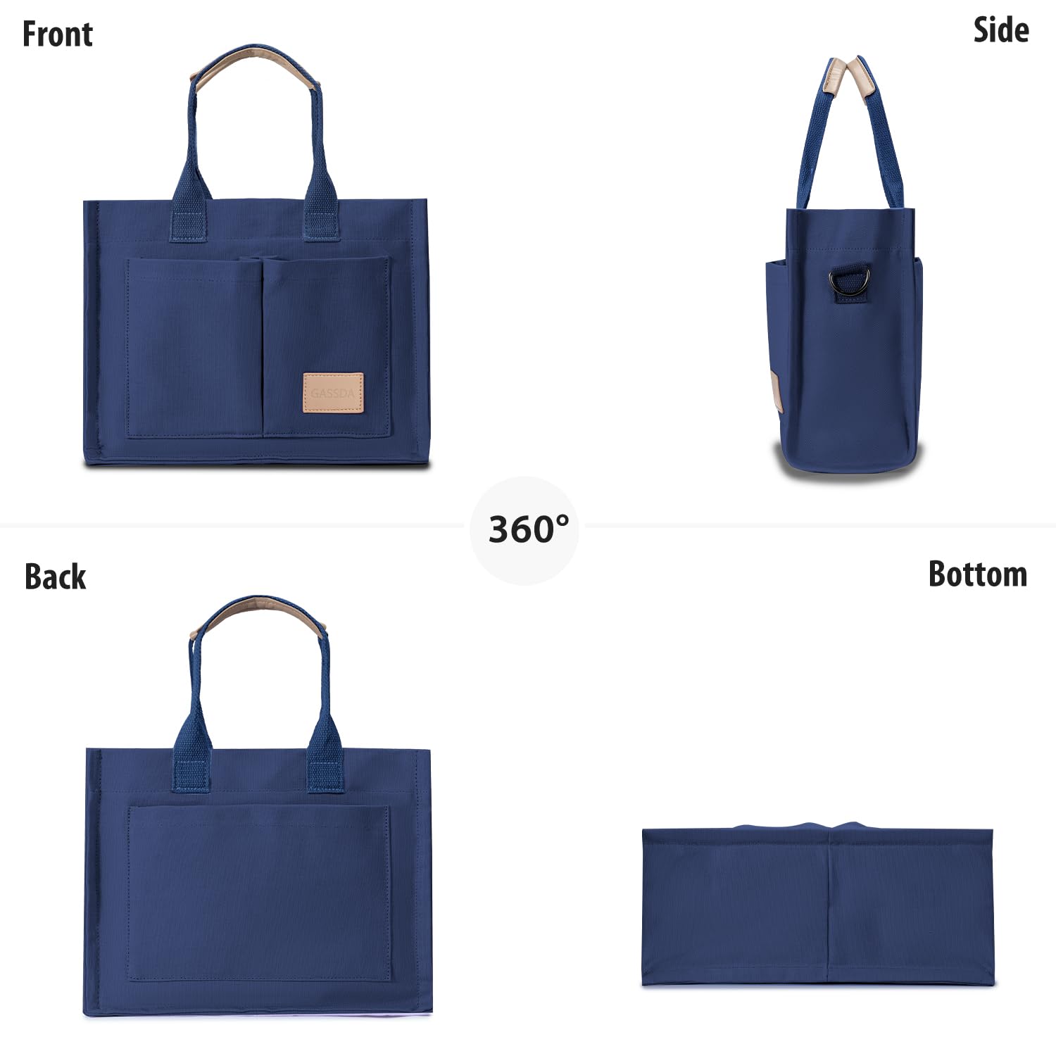 Tote Bags for Women Canvas Tote Purse Crossbody with Pockets Top Handle Shoulder Satchel Bag for Women