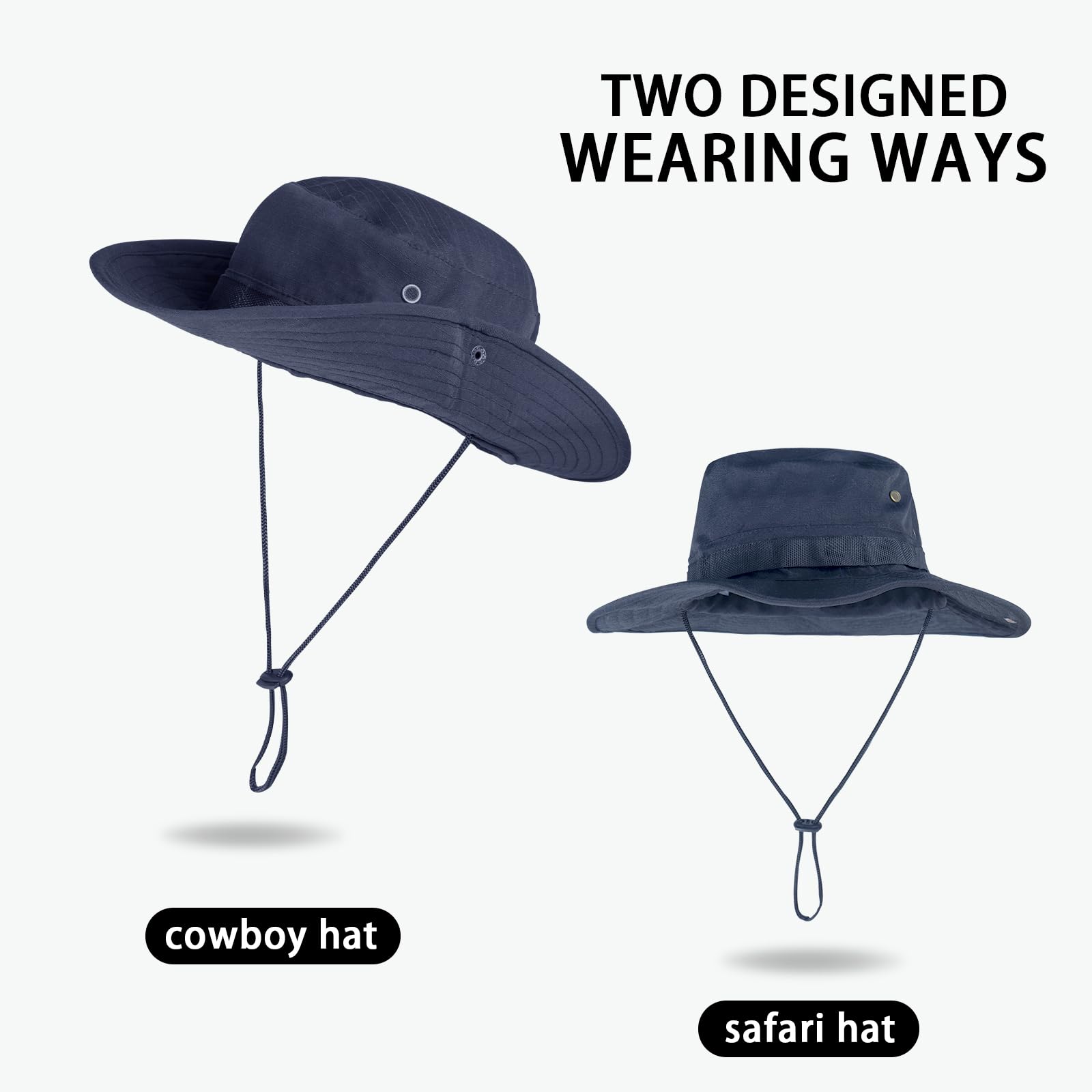 Sun Hats for Men Women Bucket Hat UPF 50+ UV Protection Boonie Hat for Safari Fishing Hiking Garden Beach