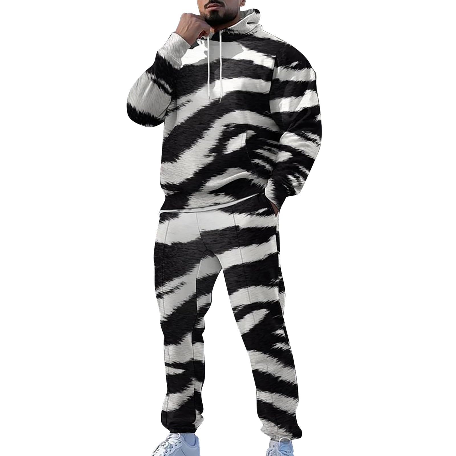 Men's Jogger Set 2 Piece Lounge Sweatshirt Sets Outfits Matching Sweatsuits Two Piece