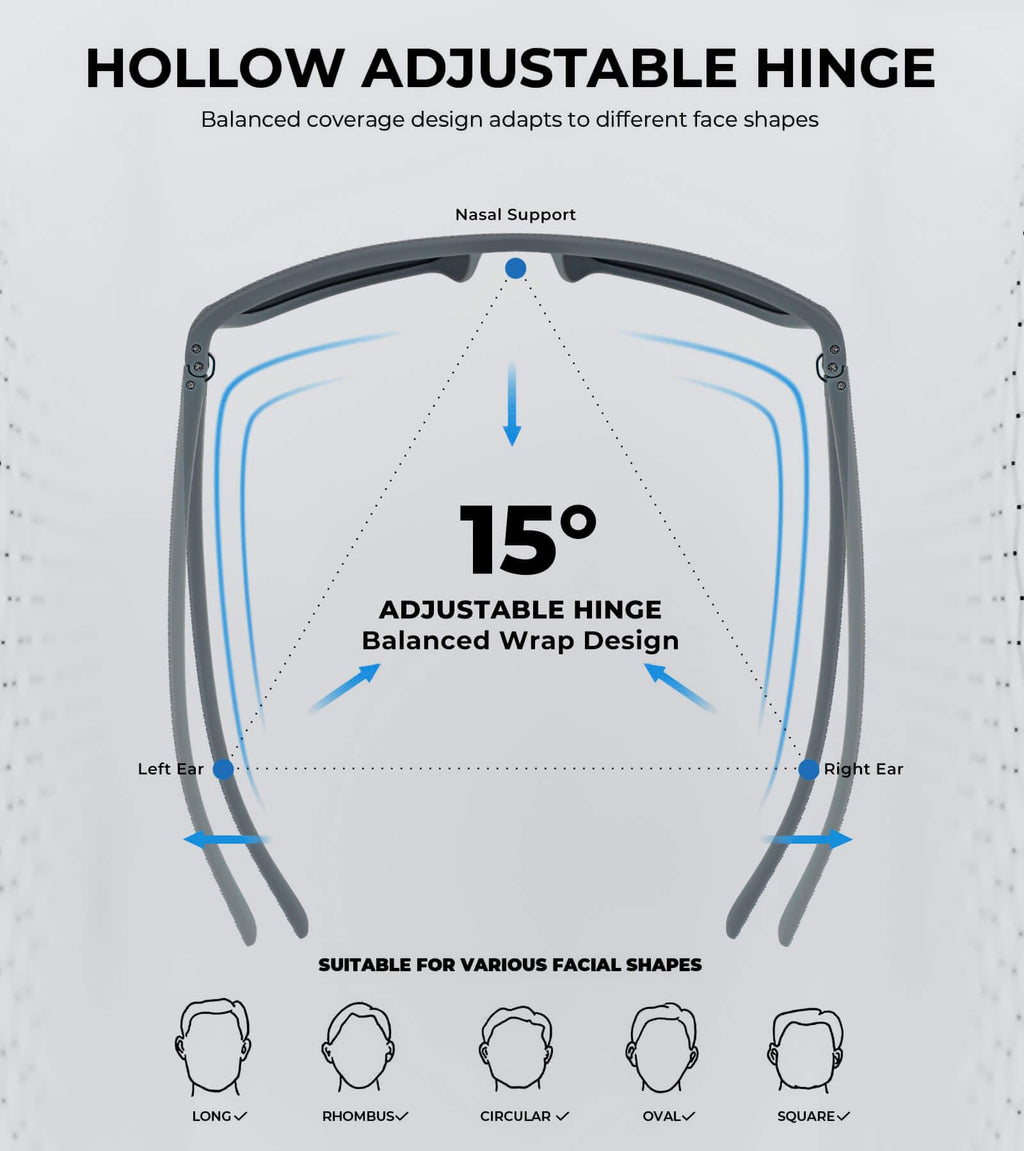 KALIYADI Polarized Sunglasses for Men, Lightweight Sun Glasses with UV Protection for Driving Fishing Golf