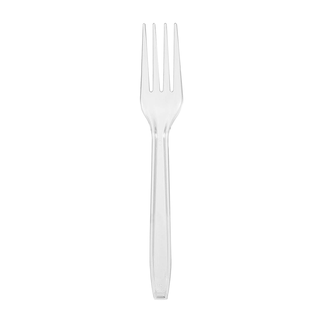 Glad Disposable Cutlery Set - Clear Heavy Duty Plastic Forks, Knives, and Spoons - 240 Piece Plasticware for Parties - Durable, Sturdy Recyclable Utensils - Great for July 4th, Thanksgiving, Christmas