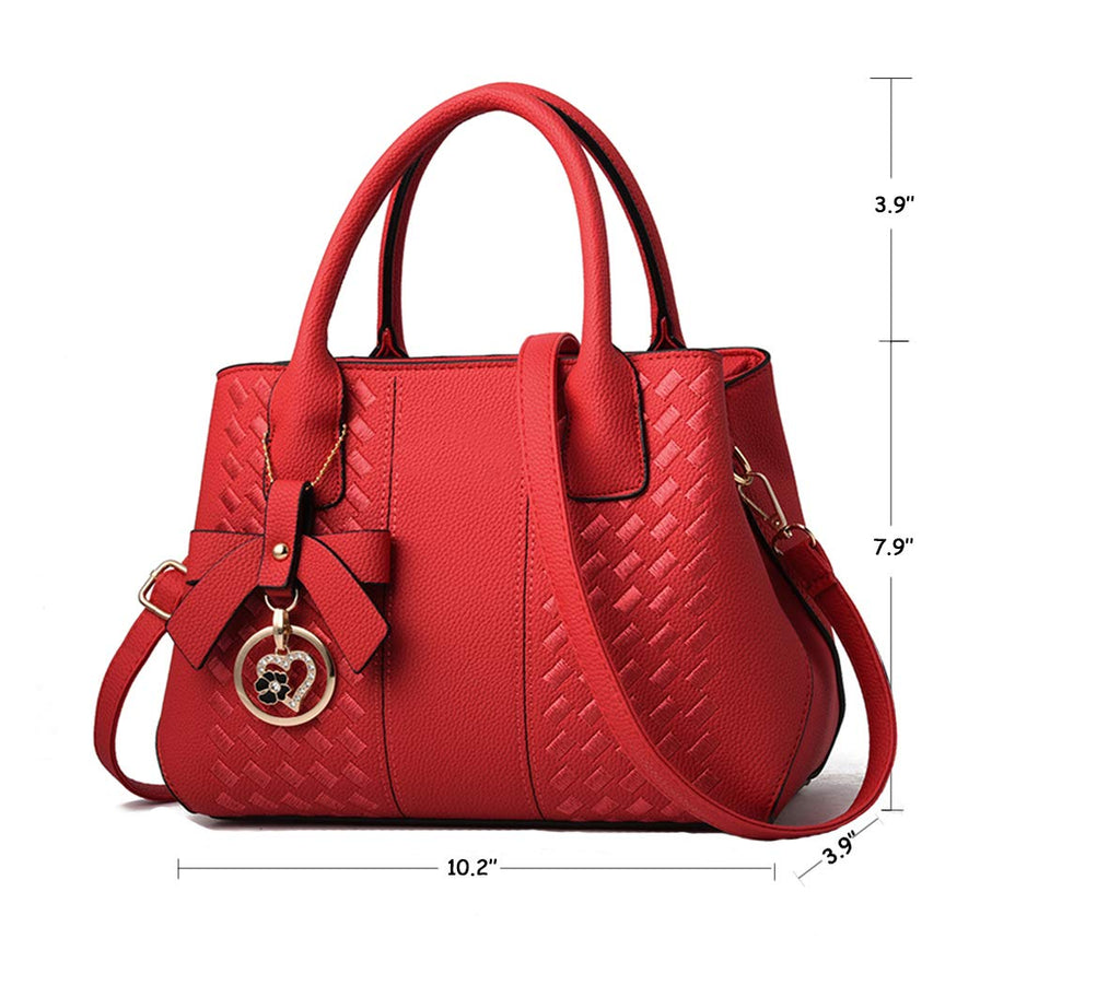 Purses and Handbags for Women Fashion Ladies PU Leather Top Handle Satchel Shoulder Tote Bags