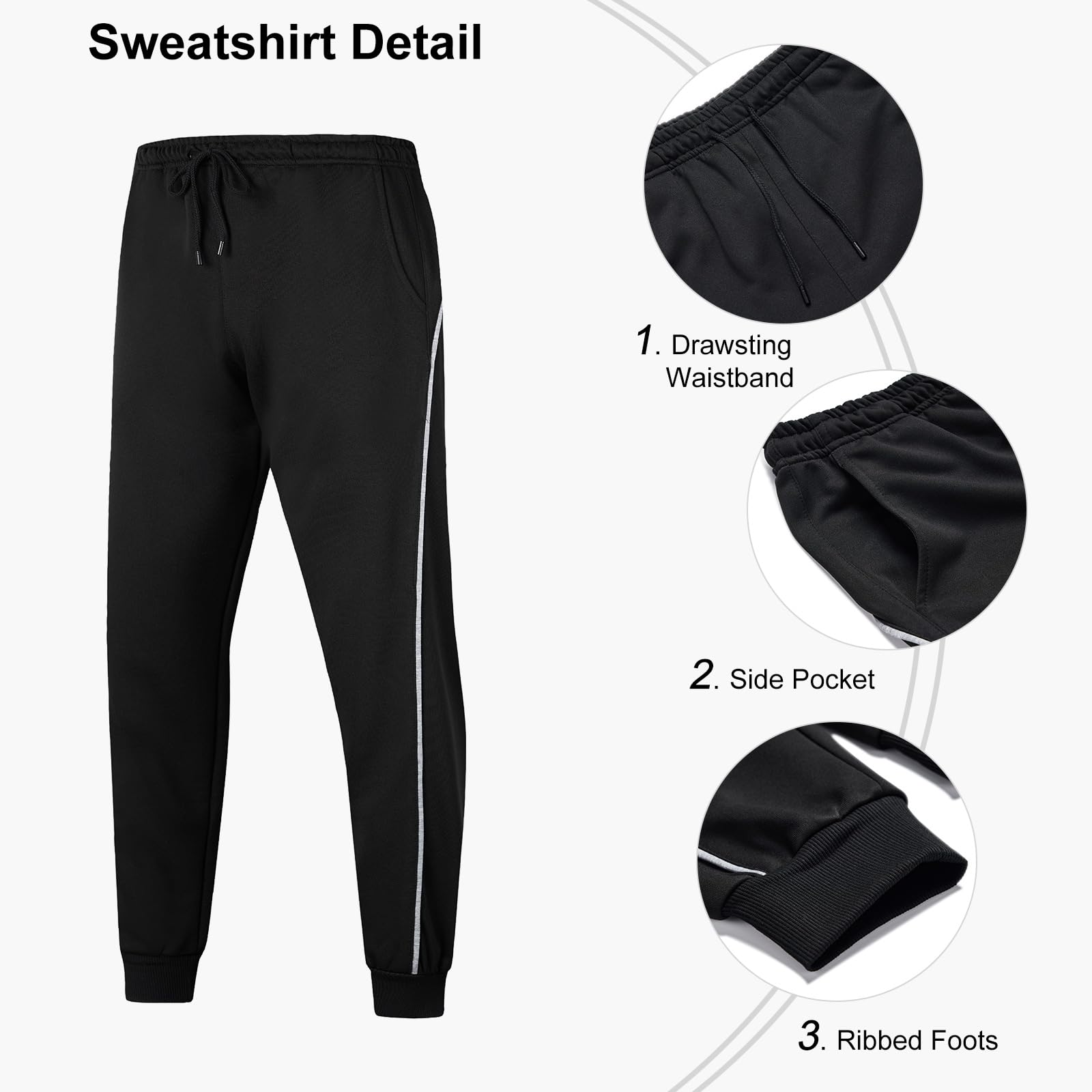 LBL Leading the Better Life Men's Casual Tracksuit Long Sleeve Sweat Suit Running Jogging Athletic Sports Set