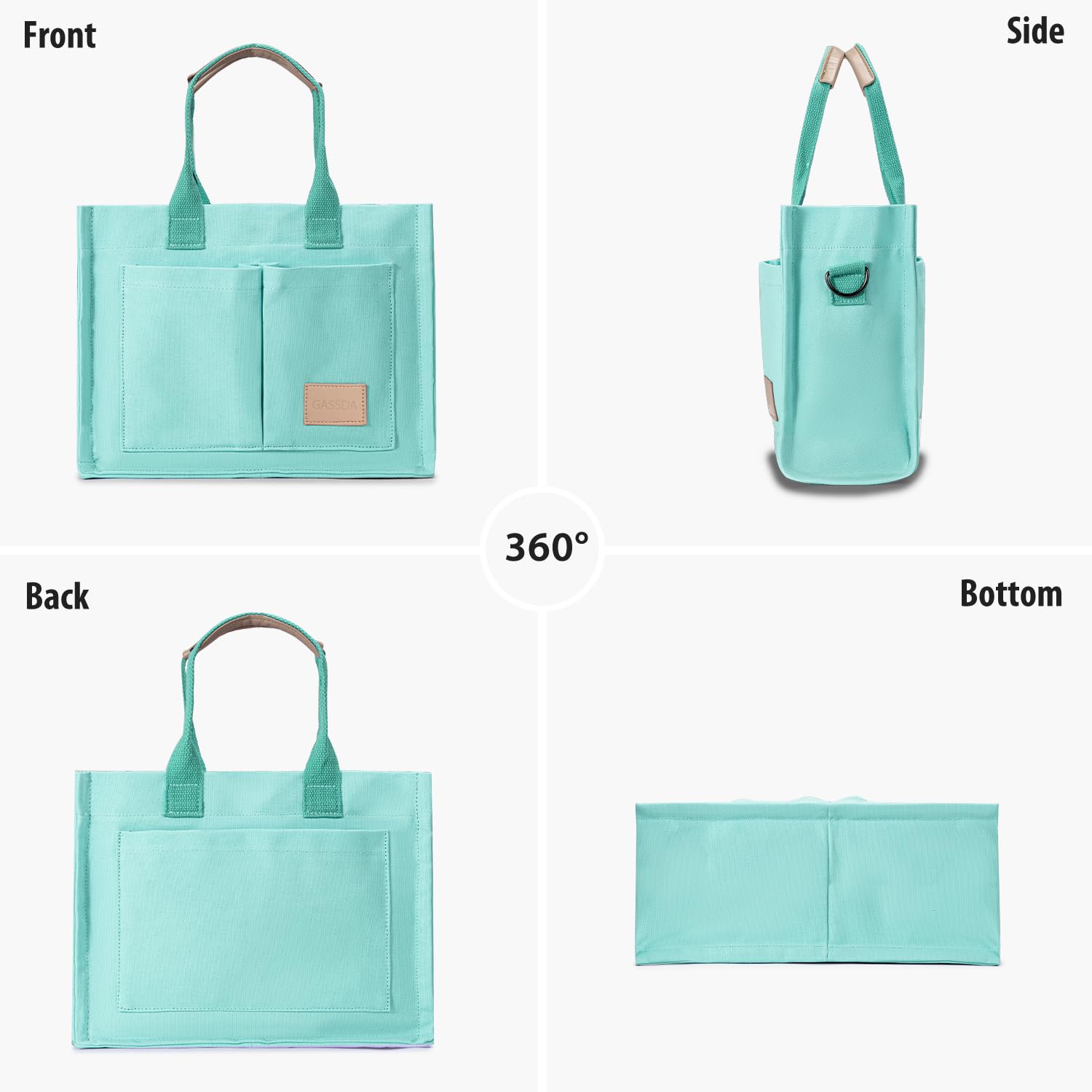 Tote Bags for Women Canvas Tote Purse Crossbody with Pockets Top Handle Shoulder Satchel Bag for Women