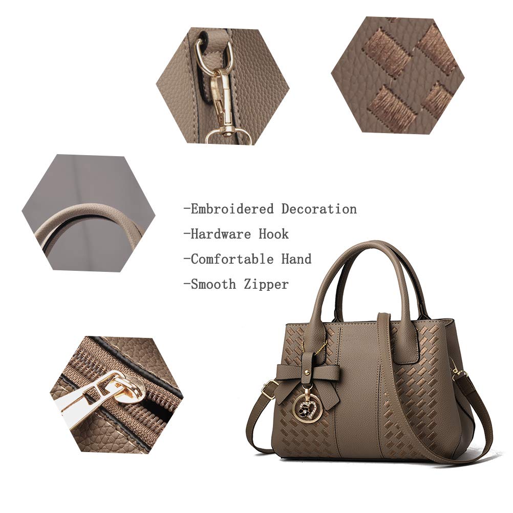 Purses and Handbags for Women Fashion Ladies PU Leather Top Handle Satchel Shoulder Tote Bags