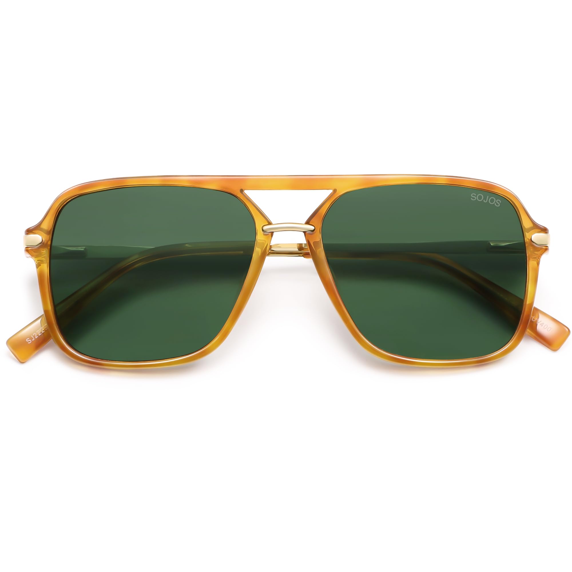SOJOS Sunglasses for Women & Men, Square, Retro, Polarized Lens, Trendy Aviator, 90s Shades
