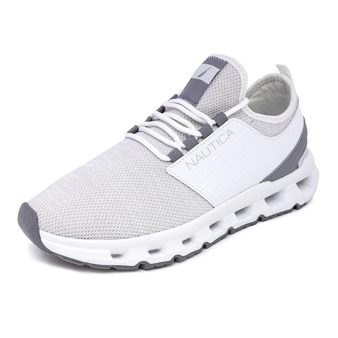 Nautica Mens Running Sneakers Sport Fashion Lace-Up Athletic Soft Shoes for Gym Tennis Men – Cushioned, Breathable, Lightweight & Comfortable