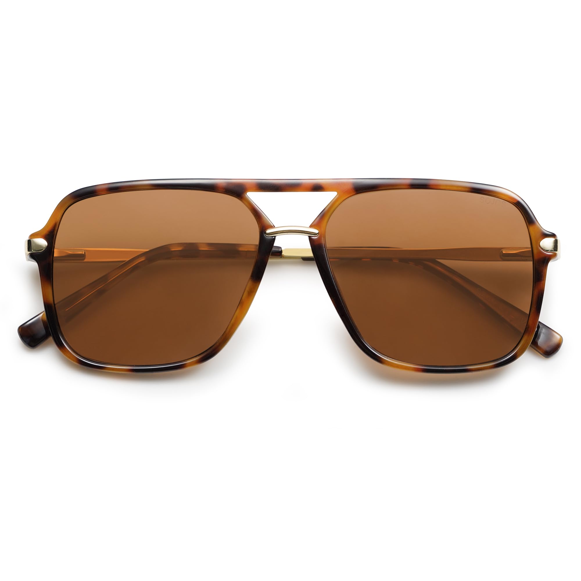 SOJOS Sunglasses for Women & Men, Square, Retro, Polarized Lens, Trendy Aviator, 90s Shades