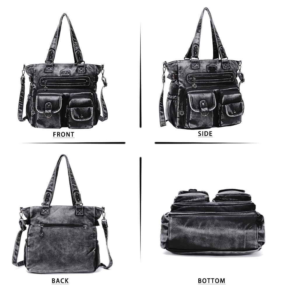 Angelkiss Purses and Handbag for Women Soft Leather Hobo Bags Satchel Shoulder Bags Ladies Tote Crossbody Bag