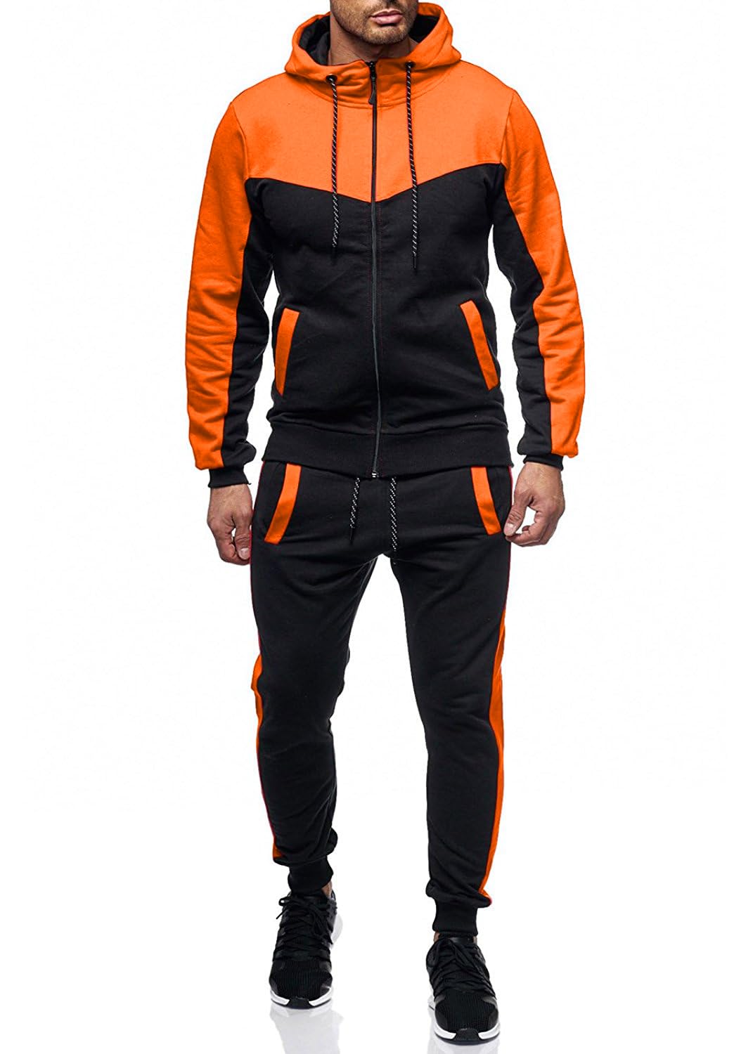 Marine Royal Track Suits for Men Set Full Zip Sweatsuit Outdoor Jogging Men Tracksuits