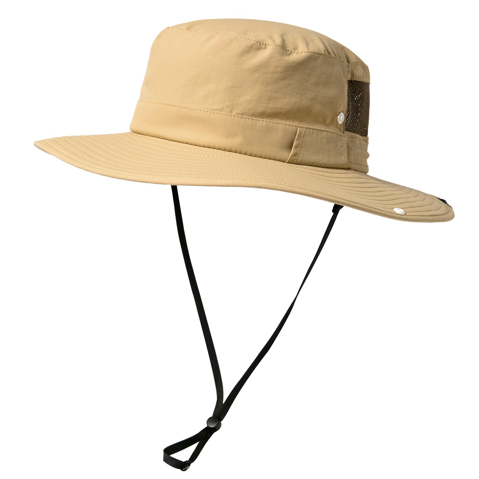 TOP-EX L/XL/XXL UV50+ Waterproof Wide Brim Bucket Sun Hat for Summer Fishing Hiking w/Detachable Strap & Vented Mesh