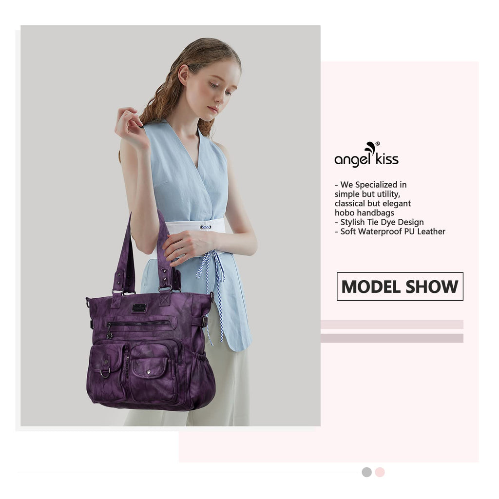 Angelkiss Purses and Handbag for Women Soft Leather Hobo Bags Satchel Shoulder Bags Ladies Tote Crossbody Bag