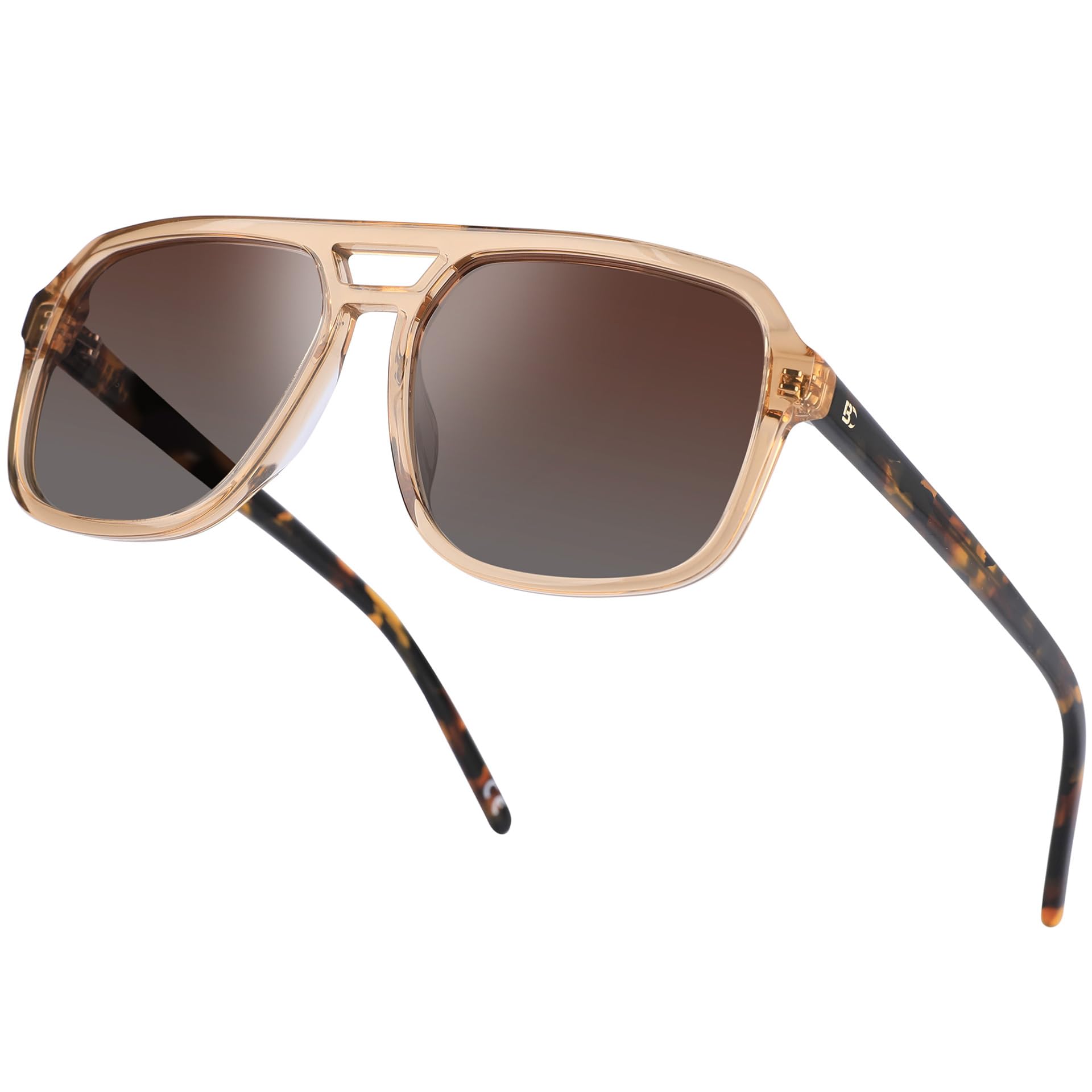 BIRCEN Women Polarized Acetate Sunglasses: Fashion Square Aviator Shades UV Protection for Trendy Laides Travel Beach Outdoor