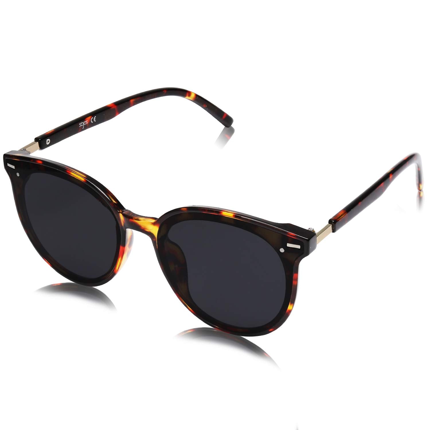 SOJOS Sunglasses Womens Trendy 2025 Classic Round Retro Vintage Shades Large Frame Sunnies SJ2067