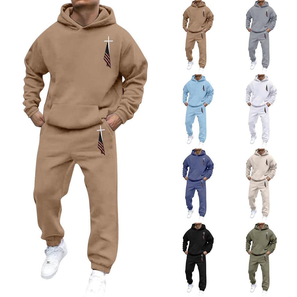 Men's Jogger Set 2 Piece Lounge Sweatshirt Sets Outfits Matching Sweatsuits Two Piece
