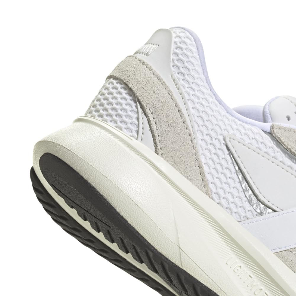 adidas Kids Boys Lightblaze Lace Up Sneakers Shoes Casual - Grey, Off White