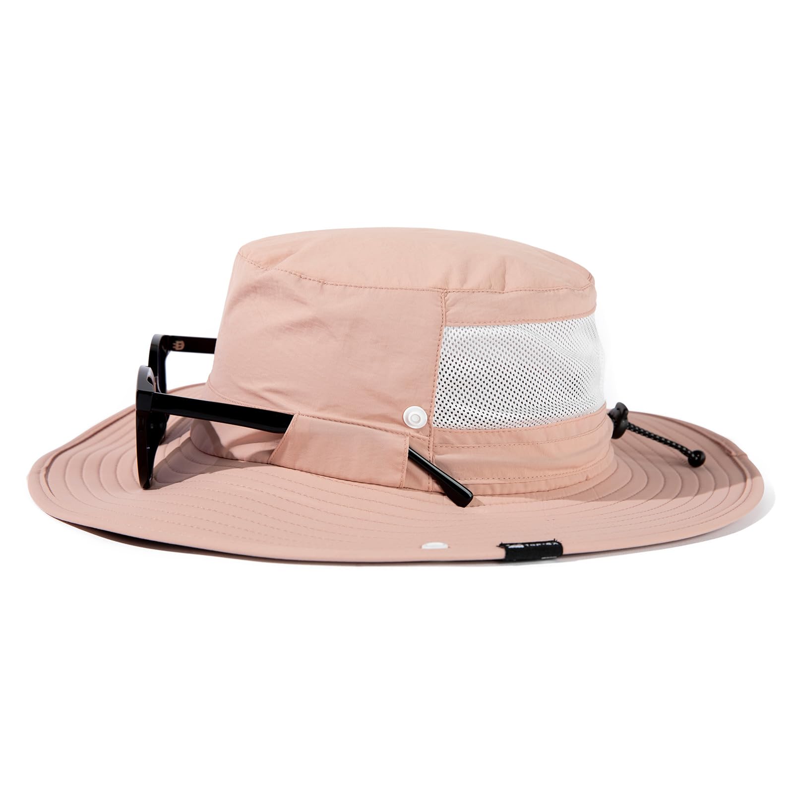 TOP-EX L/XL/XXL UV50+ Waterproof Wide Brim Bucket Sun Hat for Summer Fishing Hiking w/Detachable Strap & Vented Mesh