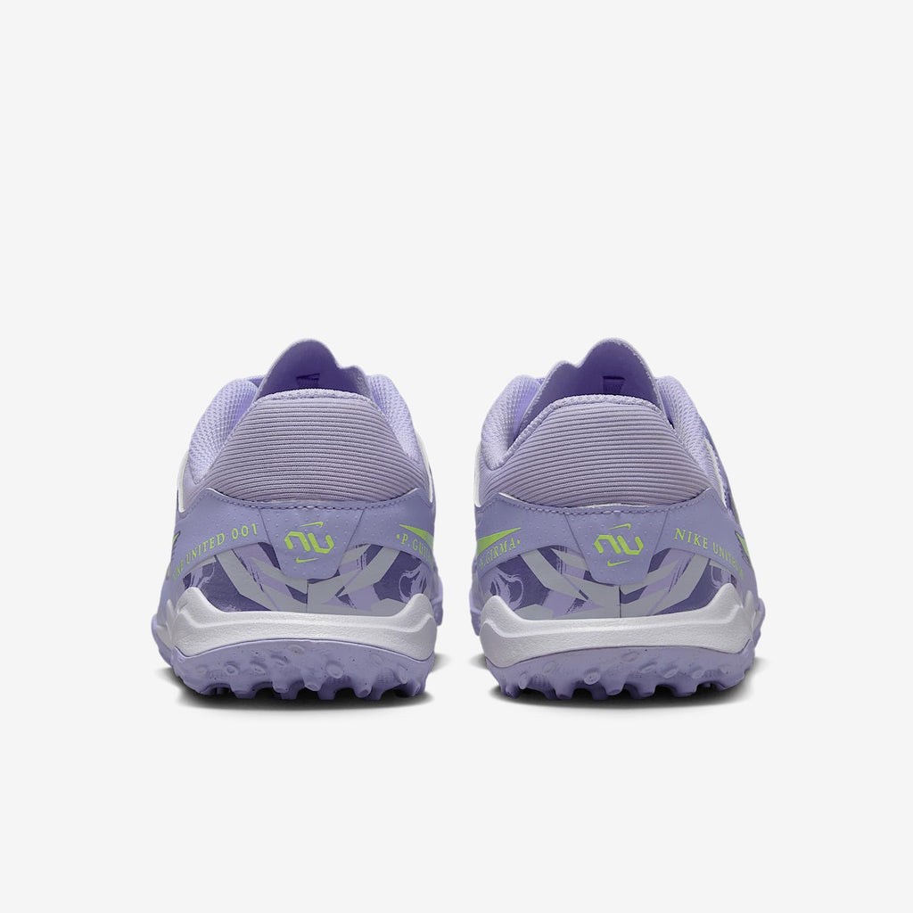 Nike United Jr. Tiempo Legend 10 Academy Big Kids' TF Low-Top Soccer Shoes (HF1499-500, Purple Agate/Barely Volt)
