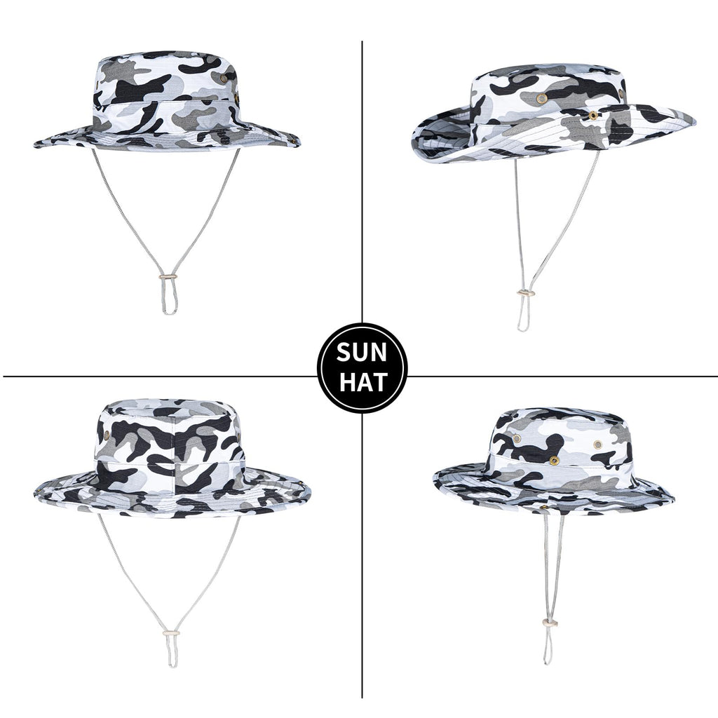 Sun Hats for Men Women Boonie Hat Foldable Fishing Hat UPF 50+ Bucket Hat for Fishing Hiking Garden Safari Beach
