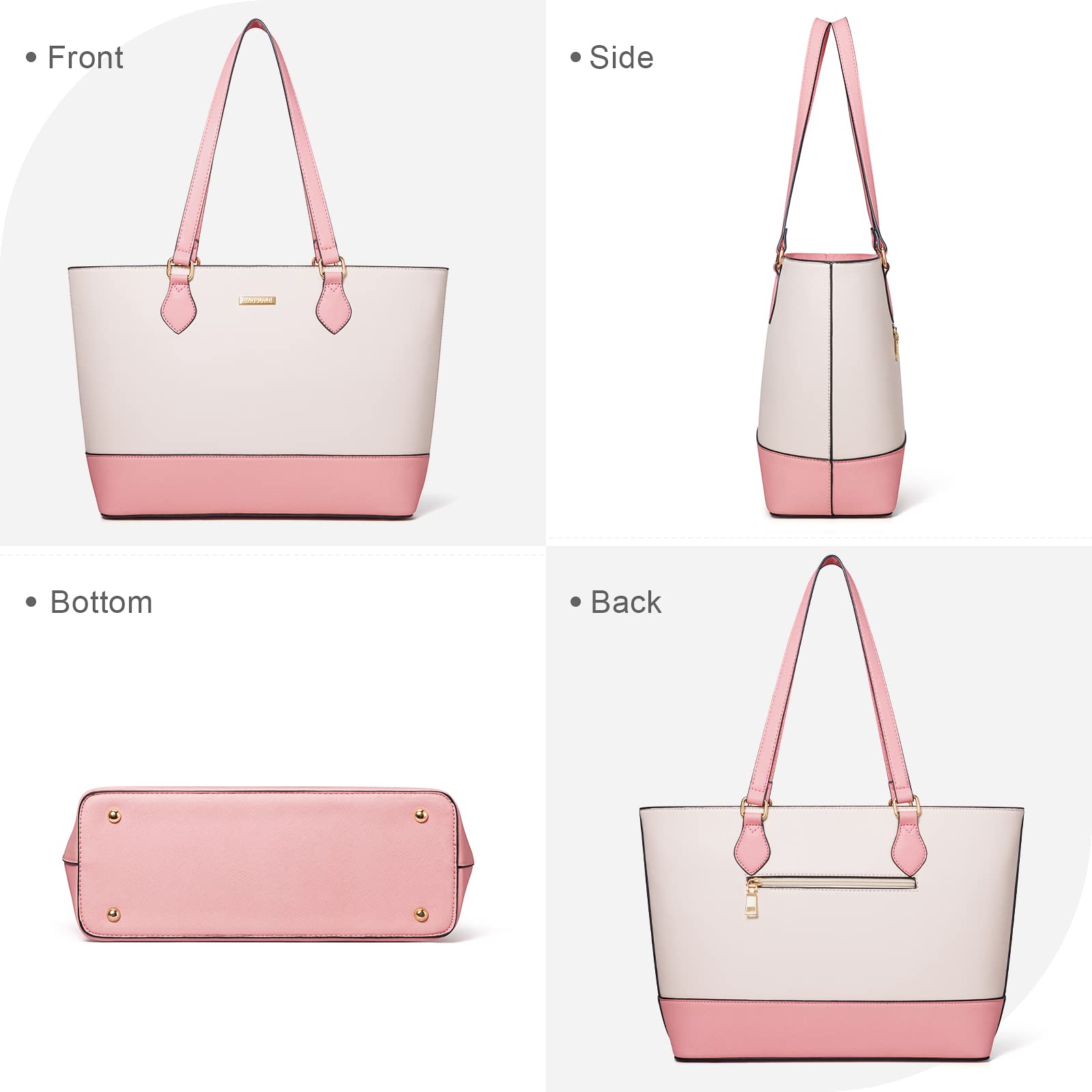 4PCS Women Fashion Handbags Purses Wallet Shoulder Bags Casual Tote Bag Crossbody Bags, Handbag Set Gift for Ladies Girls