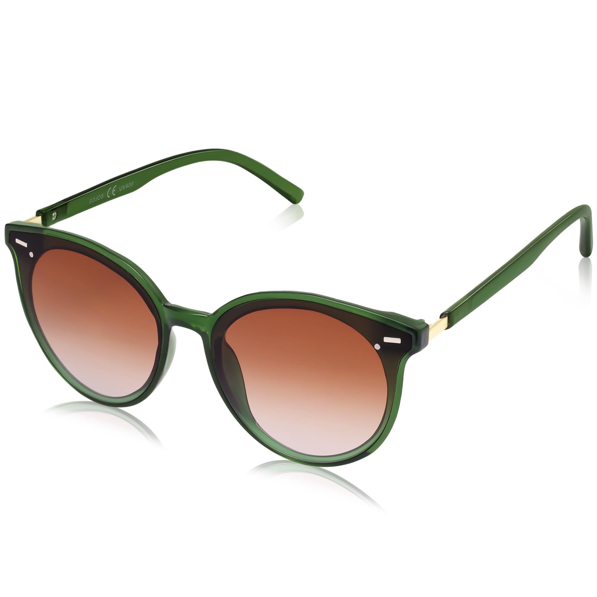 SOJOS Sunglasses Womens Trendy 2025 Classic Round Retro Vintage Shades Large Frame Sunnies SJ2067