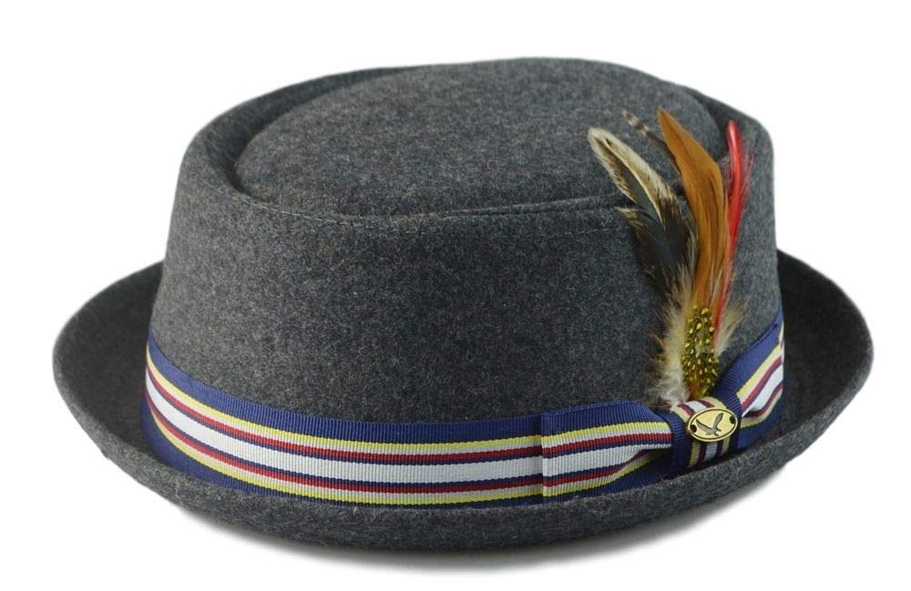 Porkpie Fedora Men's Vintage Style Wool Blend