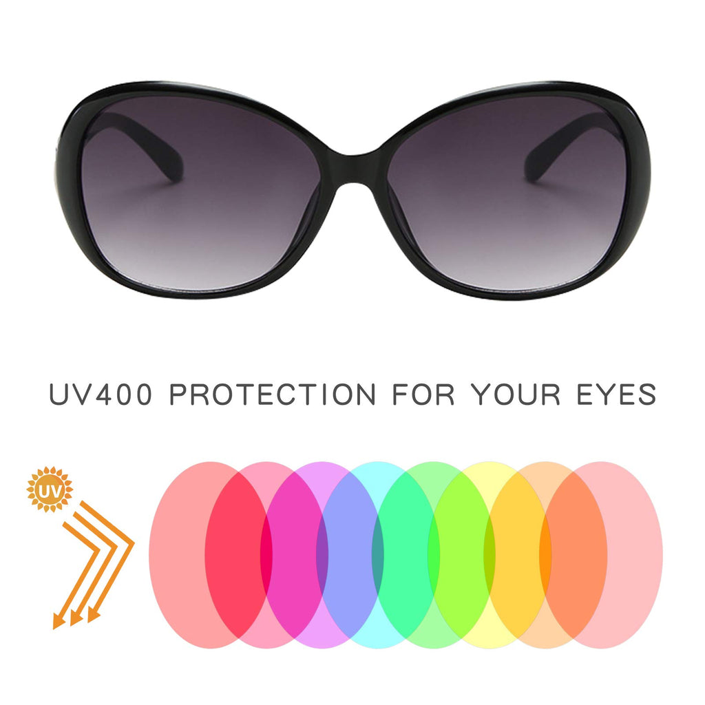 YQVIE 8 Pack Round Oversized Sunglasses Bulk for Women Shades Retro Plastic Large Trendy Sunglasses Set