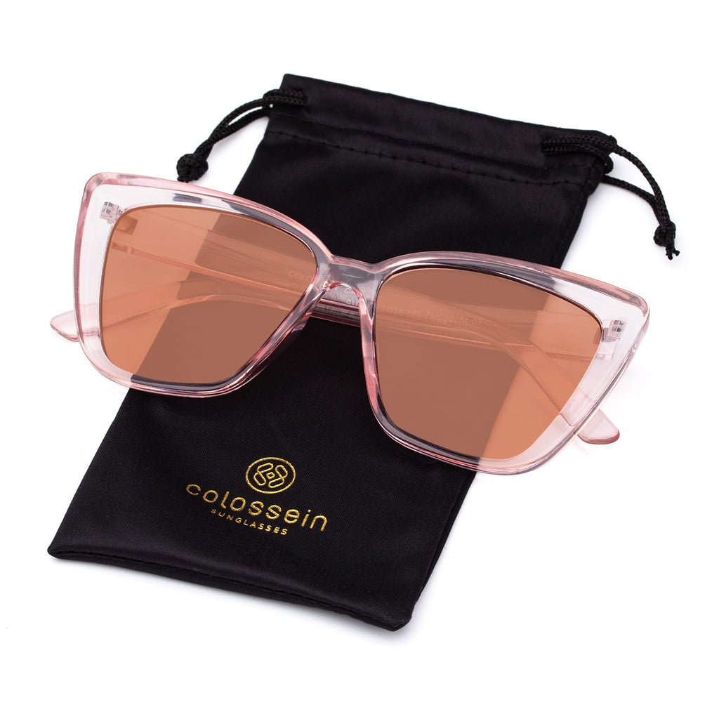 COLOSSEIN Beach Sunglasses for Women and Men Trendy Oversized Sunglasses Classic Square Sunglasses