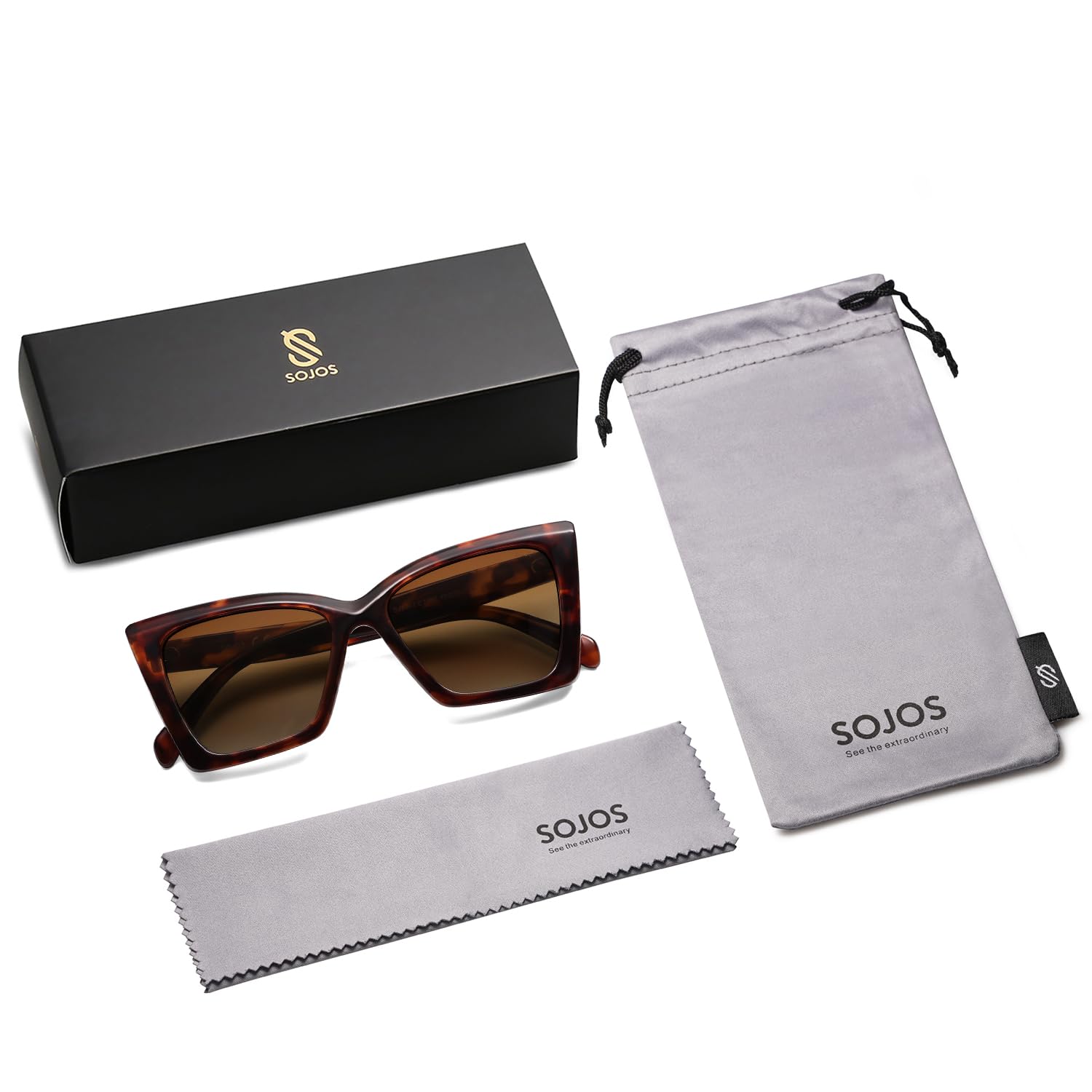 SOJOS Trendy Oversized Cateye Sunglasses Womens UV400 Large Designer Shades Lentes De Sol Para Mujer SJ2347