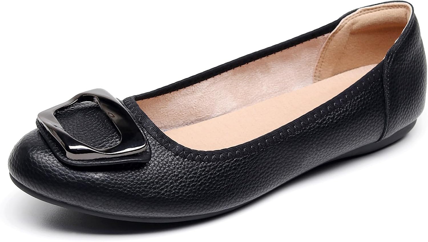 VenusCelia Women's Buckle Dance Flats Shoe