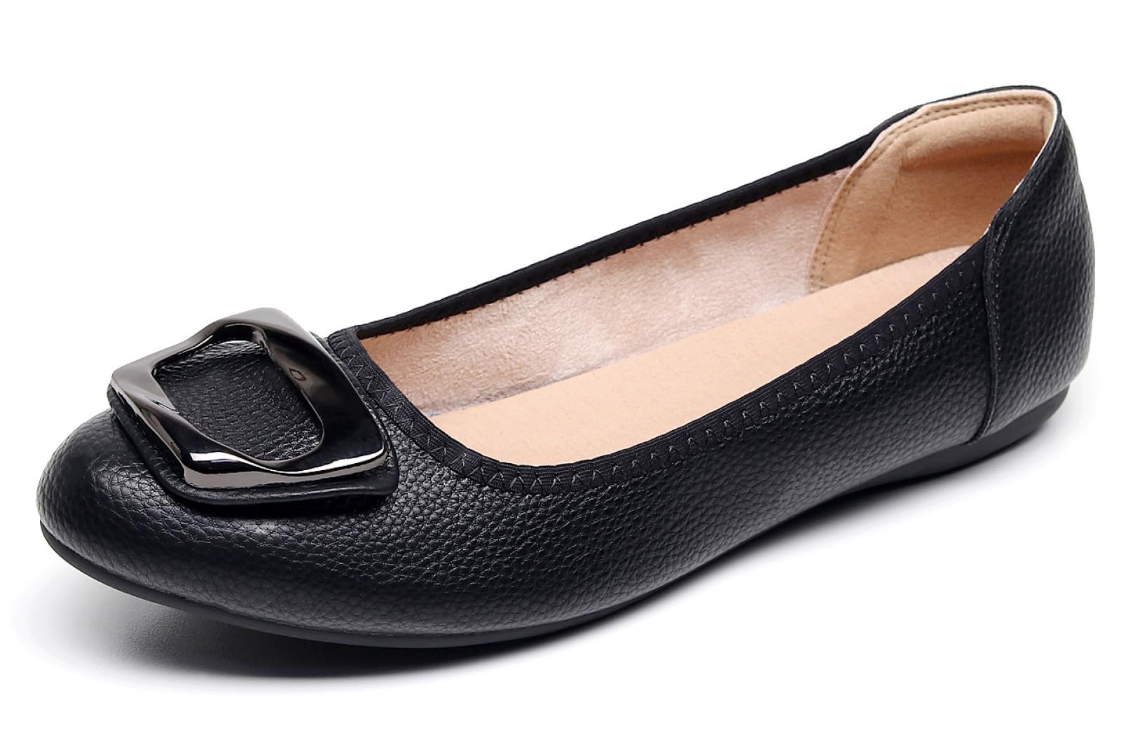 VenusCelia Women's Buckle Dance Flats Shoe