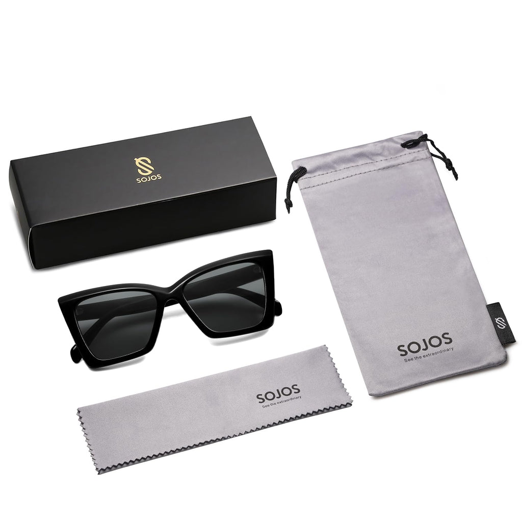 SOJOS Trendy Oversized Cateye Sunglasses Womens UV400 Large Designer Shades Lentes De Sol Para Mujer SJ2347