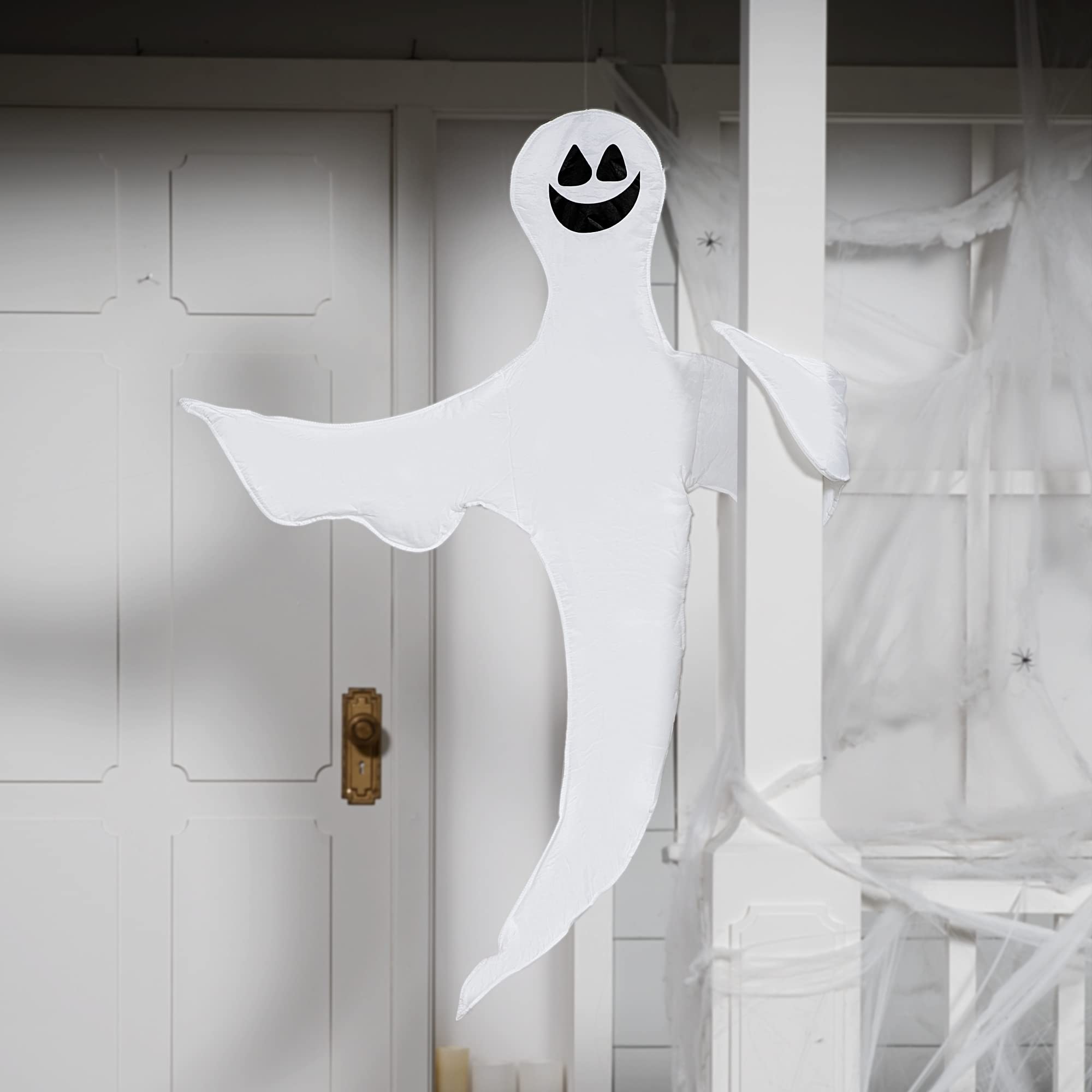 JOYIN 53” Halloween Bendable Tree Wrap Ghost Decoration for Halloween Outdoor, Lawn, Tree, Pillar Decorations, Ghost Party Supplies
