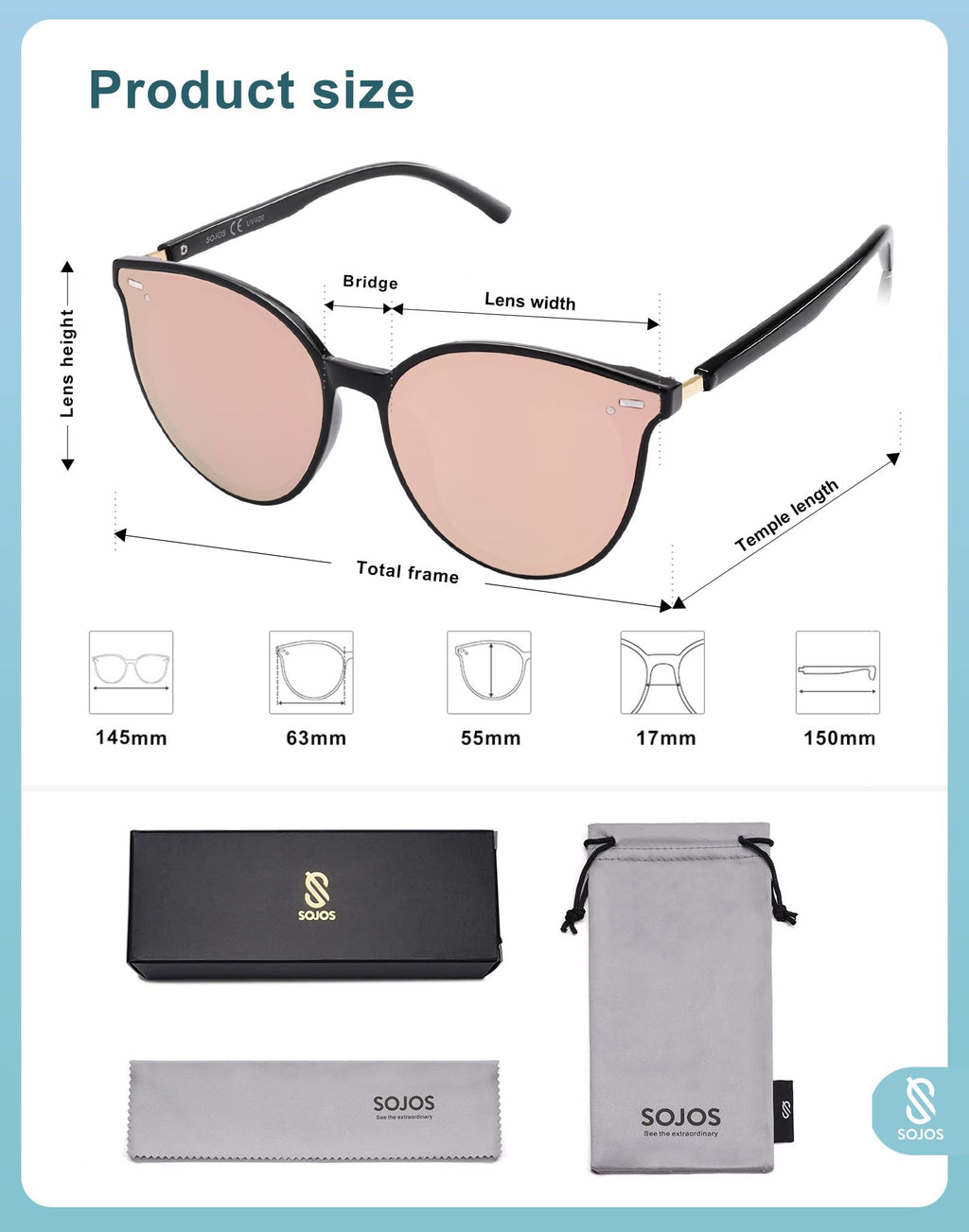 SOJOS Sunglasses Womens Trendy 2025 Classic Round Retro Vintage Shades Large Frame Sunnies SJ2067