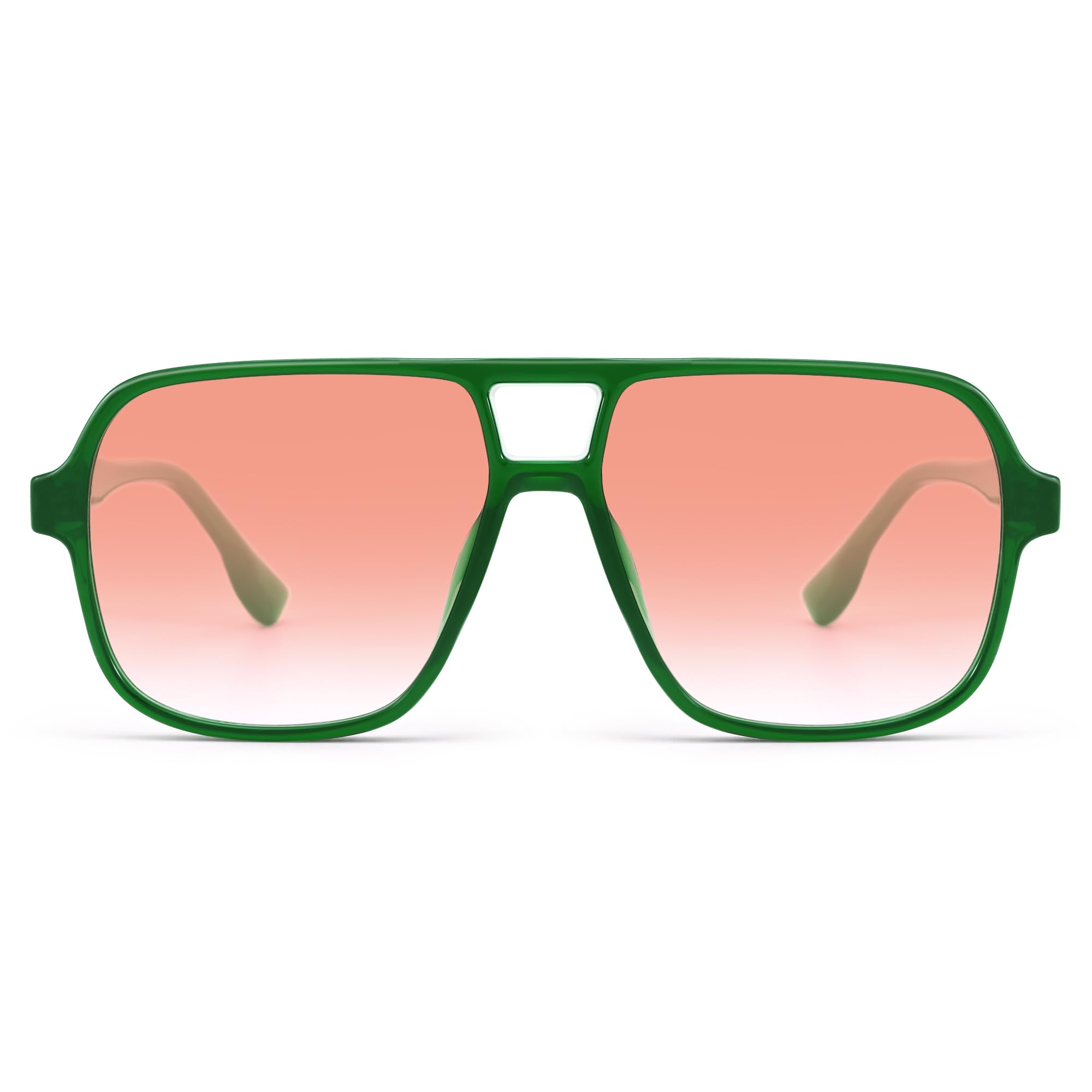 Oversized Aviator Sunglasses for Women Men - Retro 70s Square Shades Sun Glasses