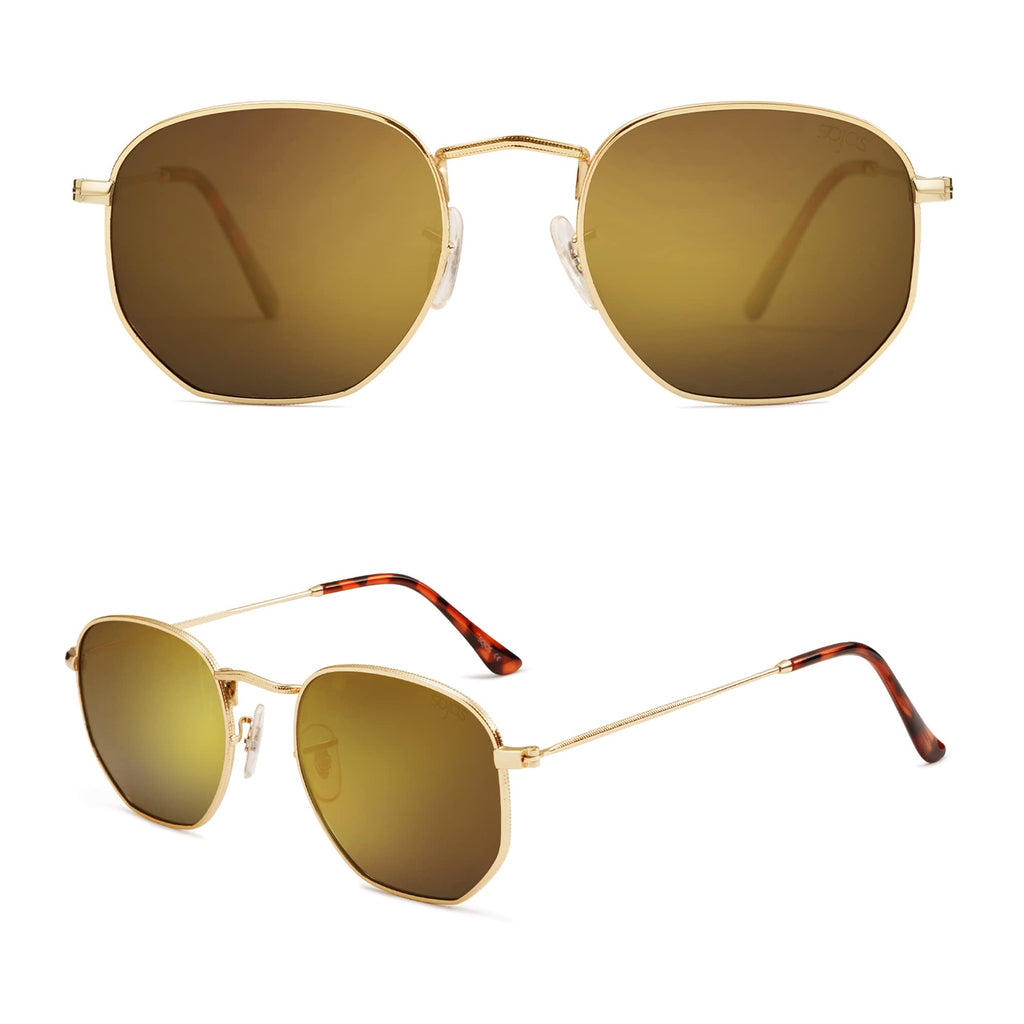 SOJOS Square Polarized Sunglasses for Women Men Small Hexagonal Polygon Shades SJ1072