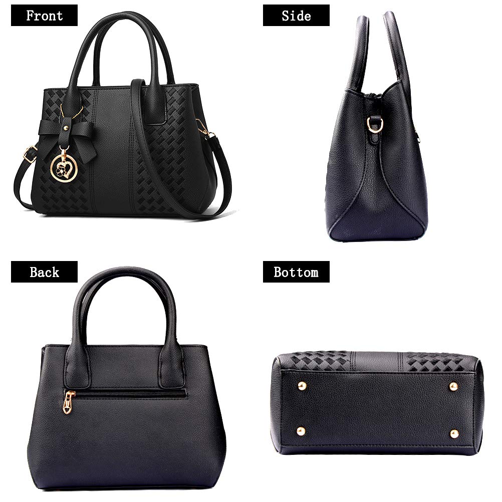 Purses and Handbags for Women Fashion Ladies PU Leather Top Handle Satchel Shoulder Tote Bags