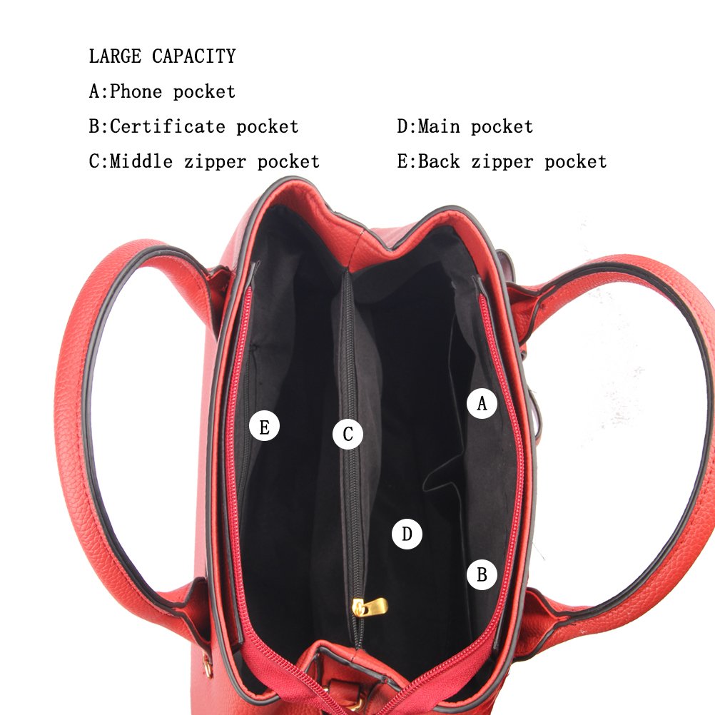 Purses and Handbags for Women Fashion Ladies PU Leather Top Handle Satchel Shoulder Tote Bags