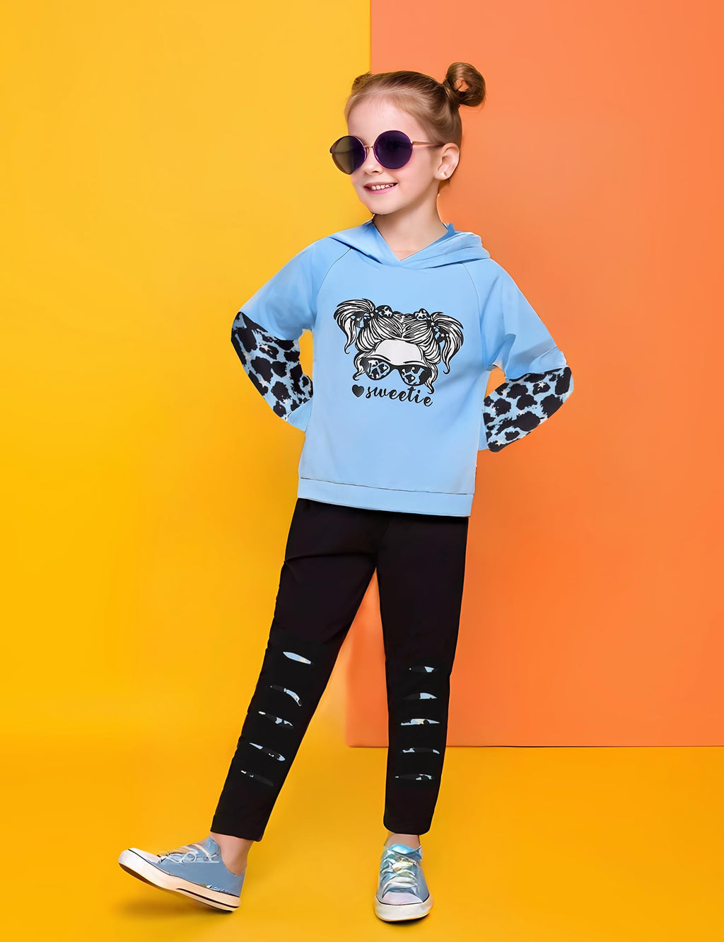 Kid Girls Clothes - Girls Outfits Tie Dye Tops and Leggings Pants 2 Piece Spring Clothes Set