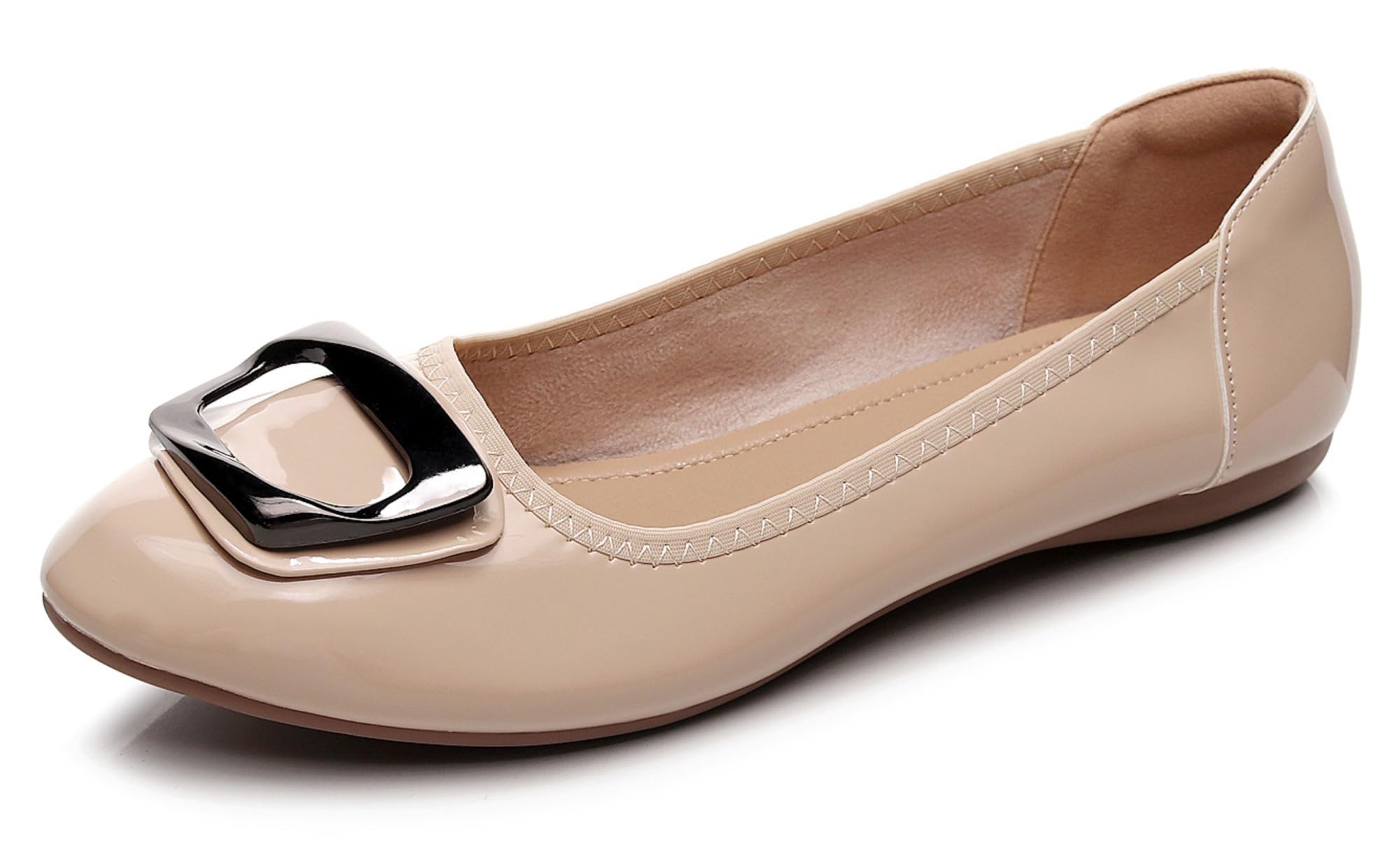VenusCelia Women's Buckle Dance Flats Shoe