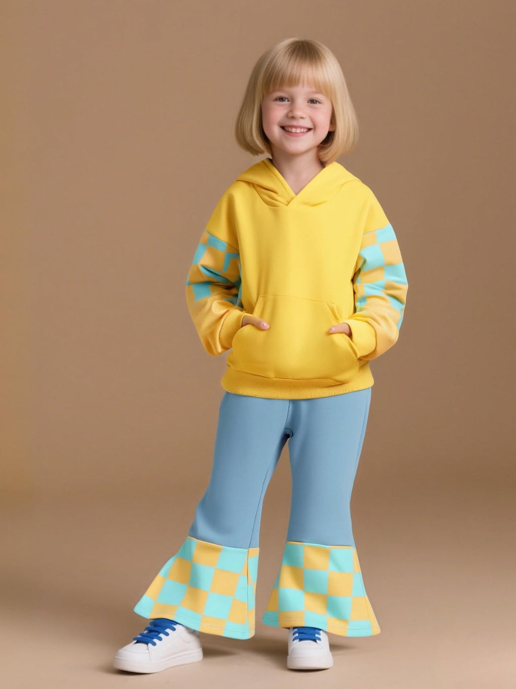 3-9 T Kids Toddler Girl Clothes Letter Print Sweatshirt Flared Pants 2Pc Outfits Set