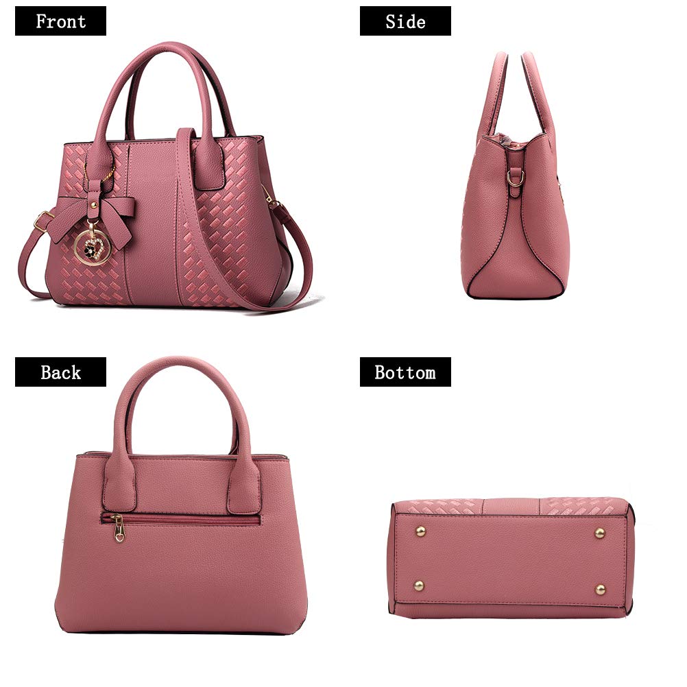 Purses and Handbags for Women Fashion Ladies PU Leather Top Handle Satchel Shoulder Tote Bags