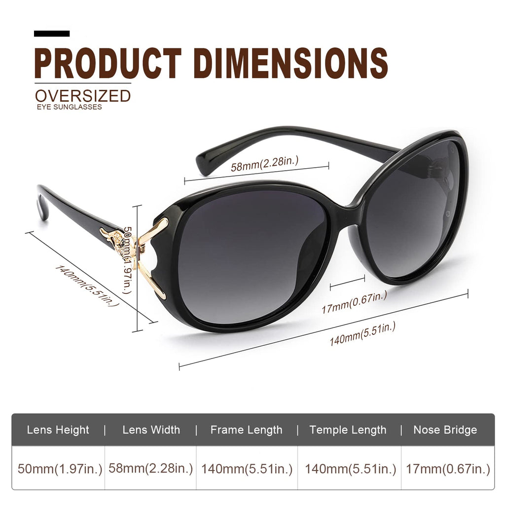 FIMILU Sunglasses for Women Trendy Polarized Sunglasses Oversized Big Sun Glasses Ladies Shades UV Protection