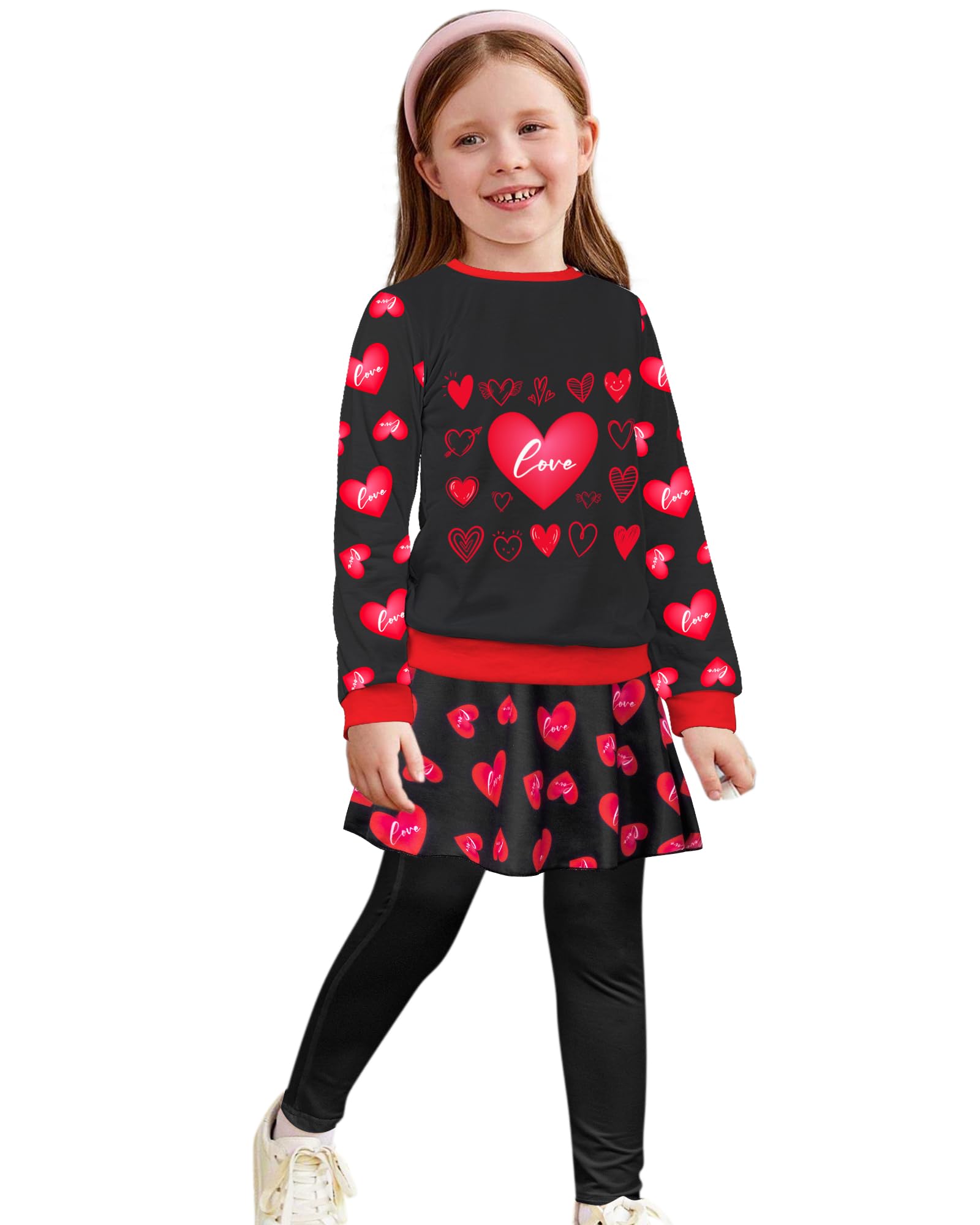 Toddler Kid Girl Clothing Set Outfit Long Sleeve Top, Unicorn Print Pantskirts Fall Winter Outfit Set