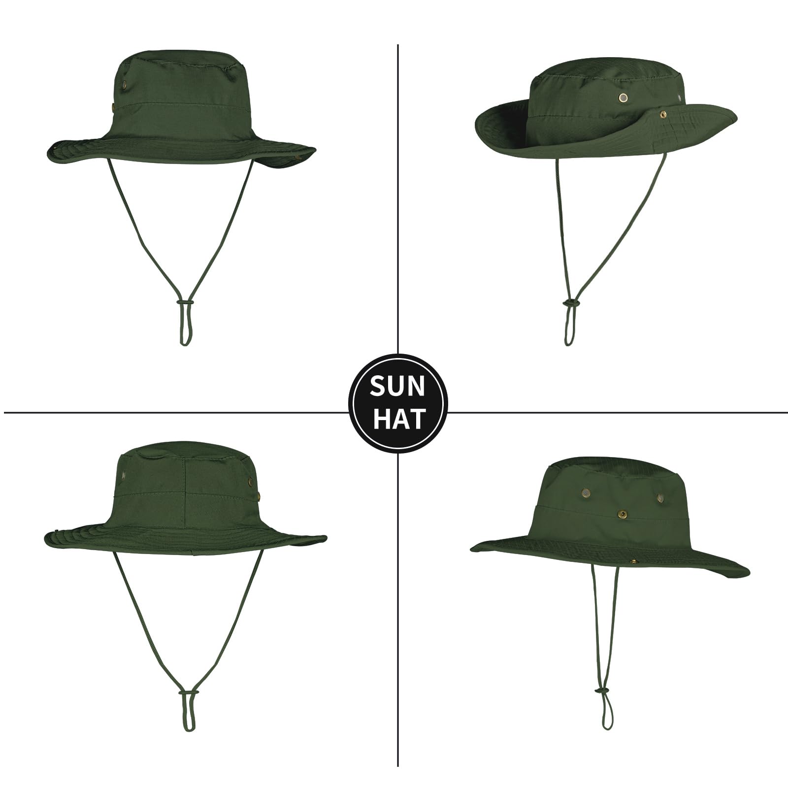 Sun Hats for Men Women Boonie Hat Foldable Fishing Hat UPF 50+ Bucket Hat for Fishing Hiking Garden Safari Beach