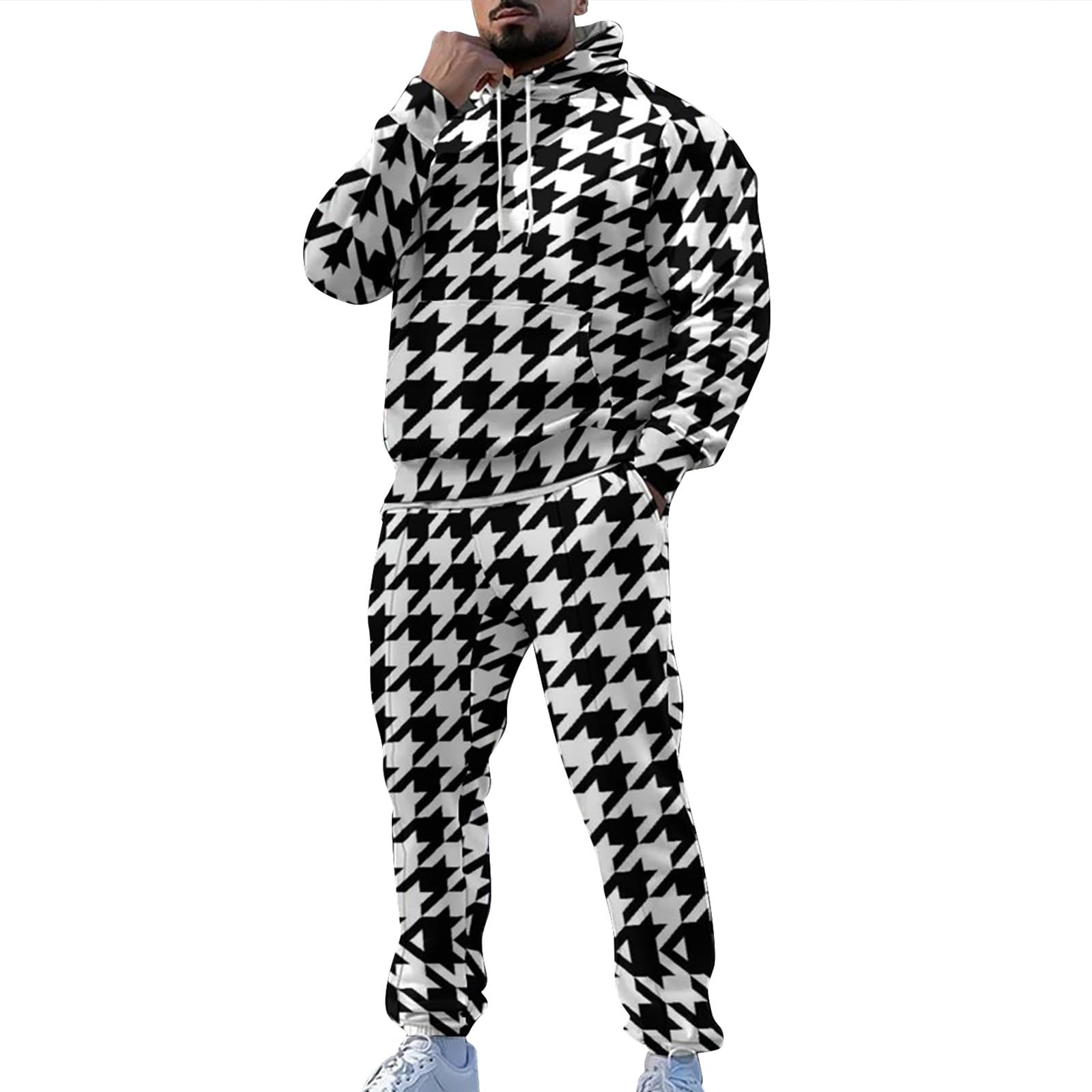 Men's Jogger Set 2 Piece Lounge Sweatshirt Sets Outfits Matching Sweatsuits Two Piece