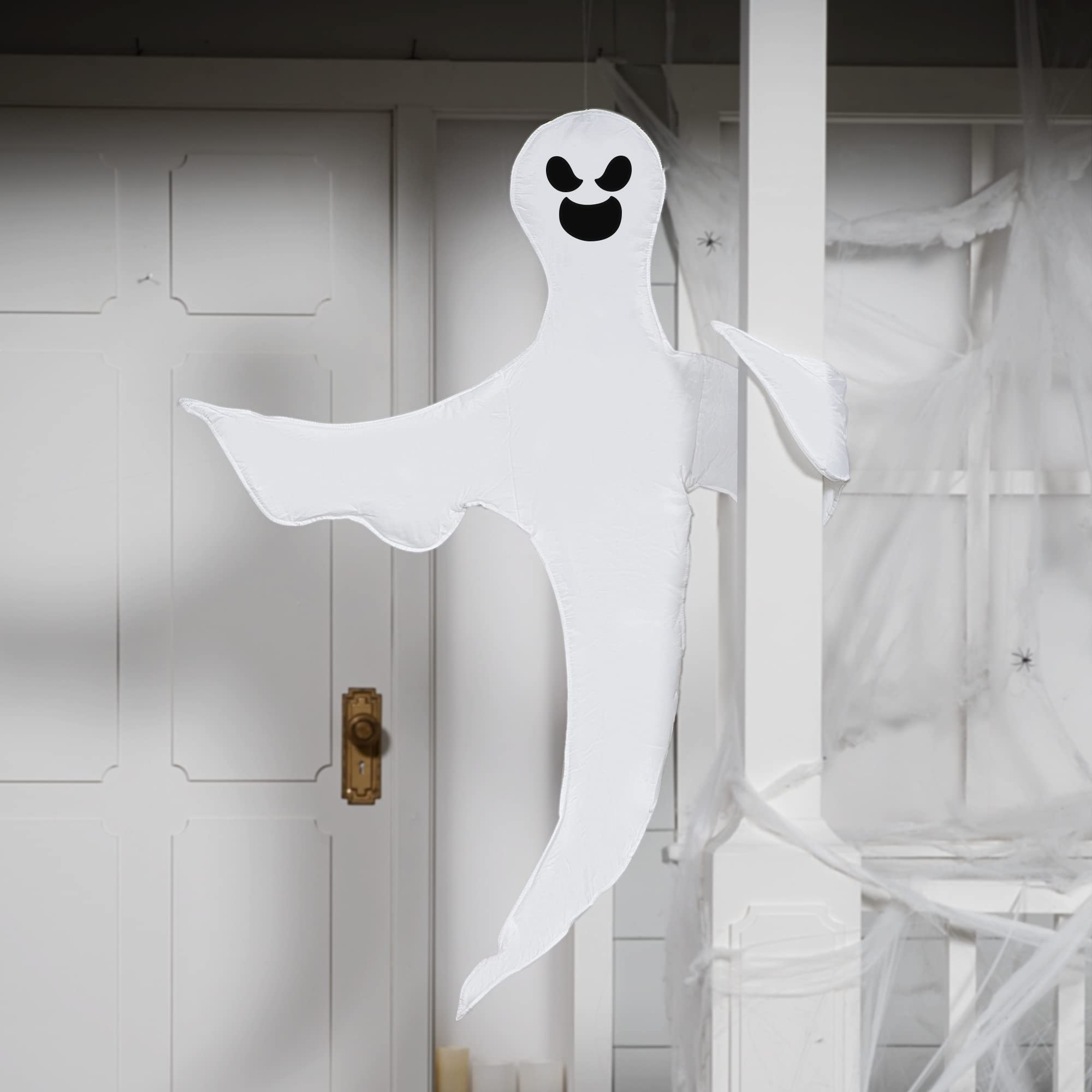 JOYIN 53” Halloween Bendable Tree Wrap Ghost Decoration for Halloween Outdoor, Lawn, Tree, Pillar Decorations, Ghost Party Supplies