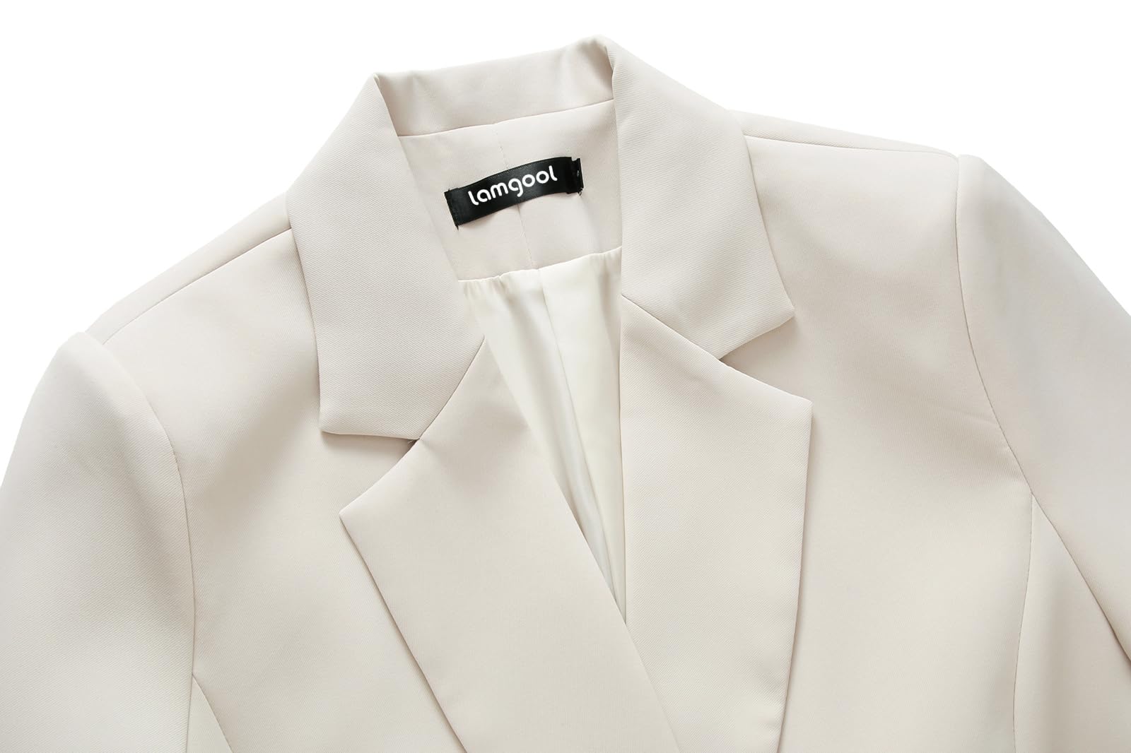 Lamgool Women's Suit 2 Piece Casual Outfits Cropped Blazer High Waisted Wide Leg Pants for Work